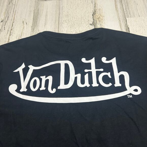 Von Dutch Black Spellout T-shirt - Picture 5 of 7